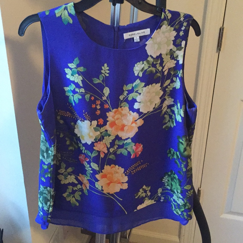 Rose + Olive sleeveless top